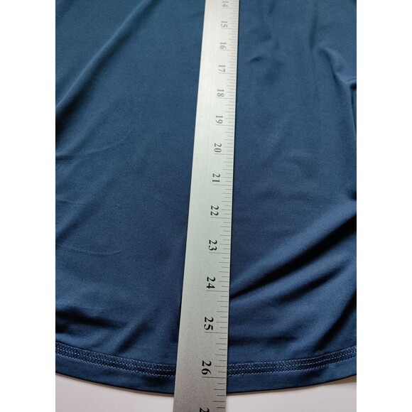 Athleta Fastest Track Womens Med Navy Blue Long Sleeve Activewear Athletic Shirt - Picture 9 of 9
